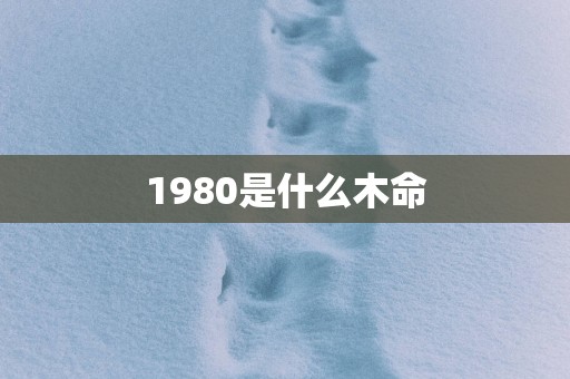 1980是什么木命