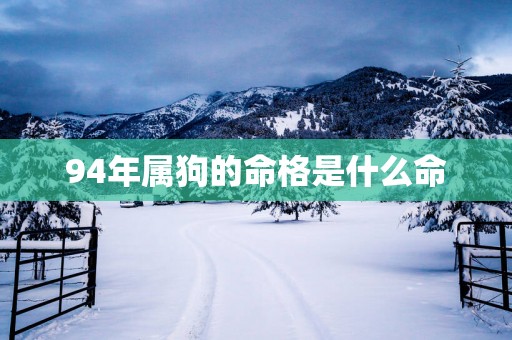 94年属狗的命格是什么命