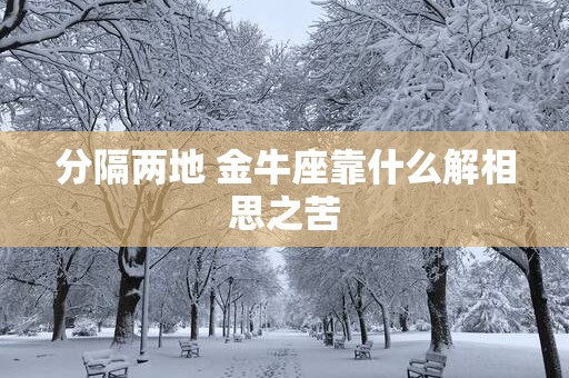 分隔两地 金牛座靠什么解相思之苦