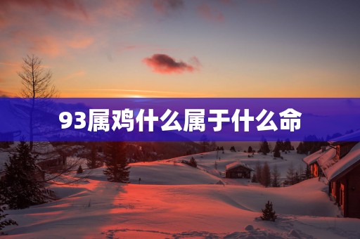 93属鸡什么属于什么命