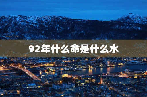 92年什么命是什么水