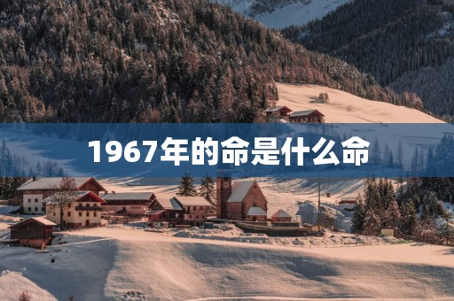 1967年的命是什么命