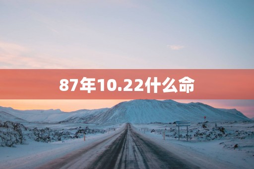 87年10.22什么命
