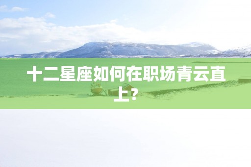 十二星座如何在职场青云直上？