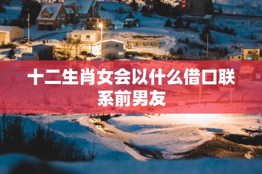 十二生肖女会以什么借口联系前男友