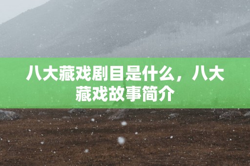 八大藏戏剧目是什么，八大藏戏故事简介