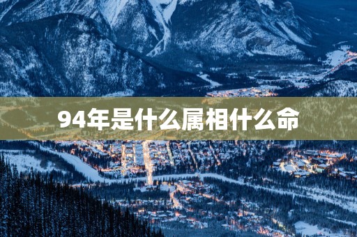 94年是什么属相什么命