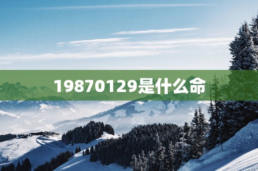 19870129是什么命