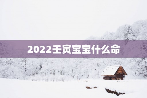 2025壬寅宝宝什么命