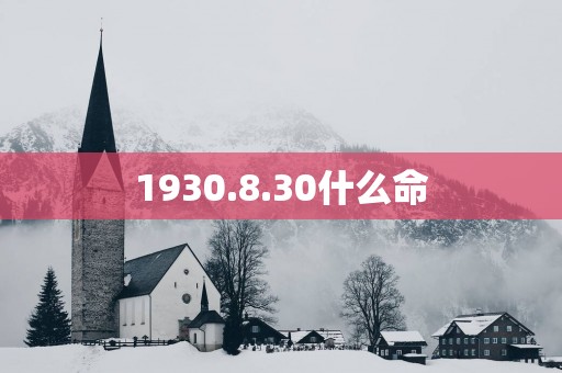 1930.8.30什么命
