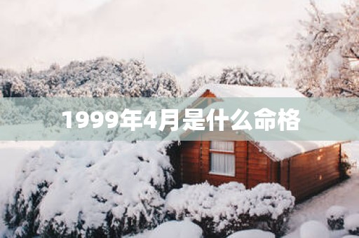 1999年4月是什么命格