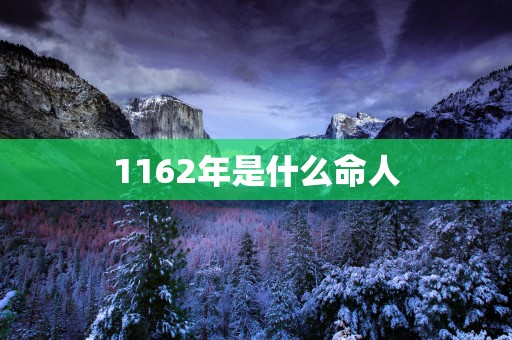 1162年是什么命人