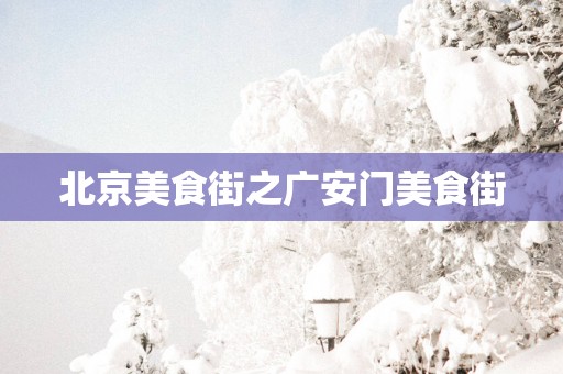 北京美食街之广安门美食街