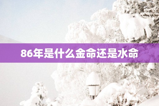 86年是什么金命还是水命