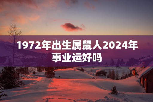 1972年出生属鼠人2025年事业运好吗