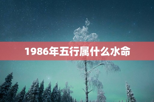 1986年五行属什么水命