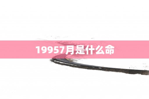 19957月是什么命