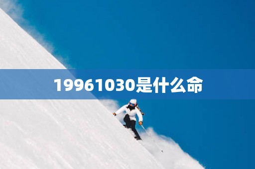 19961030是什么命