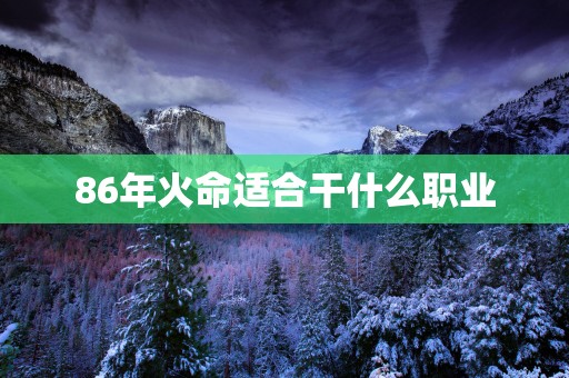86年火命适合干什么职业