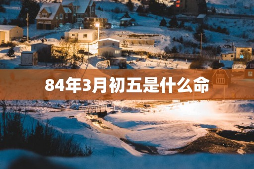 84年3月初五是什么命