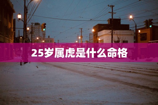 25岁属虎是什么命格