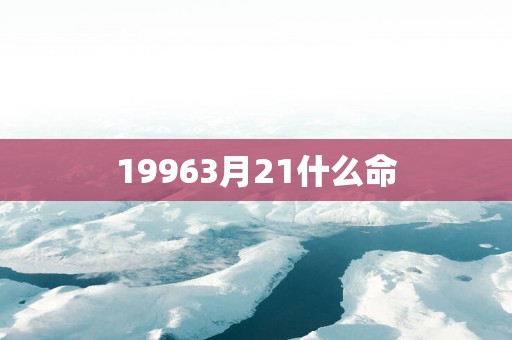 19963月21什么命