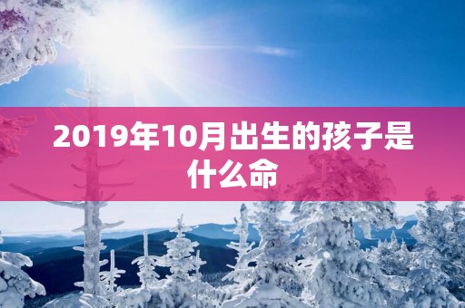 2019年10月出生的孩子是什么命