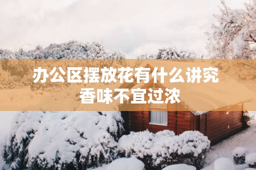 办公区摆放花有什么讲究  香味不宜过浓