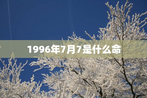 1996年7月7是什么命