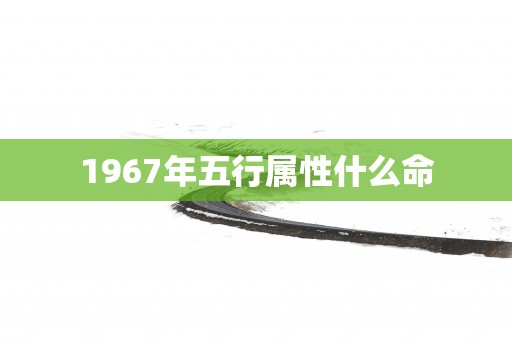 1967年五行属性什么命