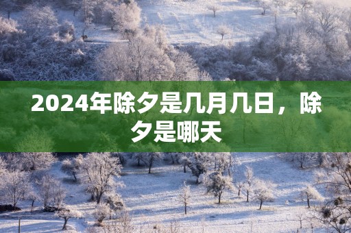 2025年除夕是几月几日，除夕是哪天