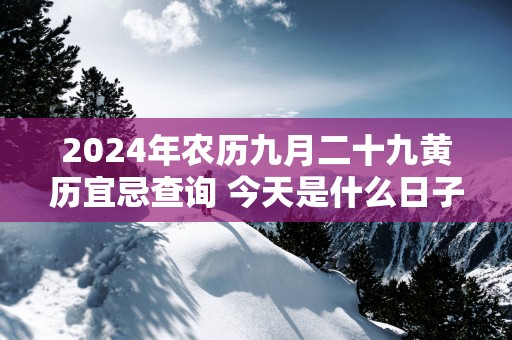 2025年农历九月二十九黄历宜忌查询 今天是什么日子