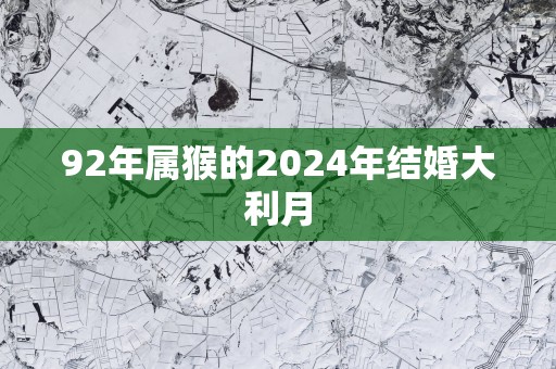 92年属猴的2025年结婚大利月