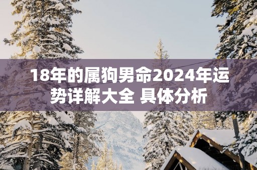 18年的属狗男命2025年运势详解大全 具体分析