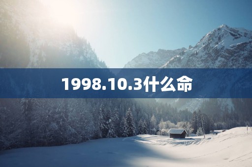 1998.10.3什么命