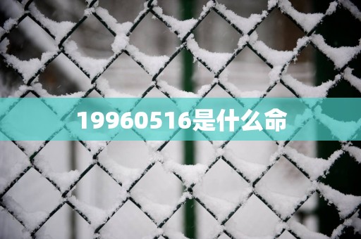 19960516是什么命