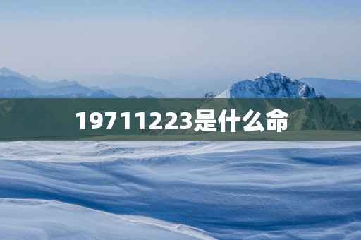 19711223是什么命