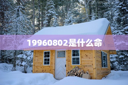 19960802是什么命