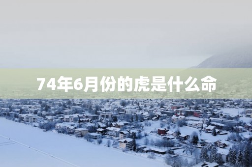 74年6月份的虎是什么命