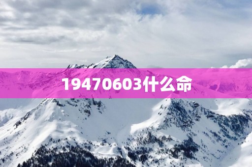 19470603什么命