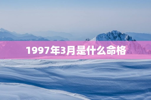 1997年3月是什么命格