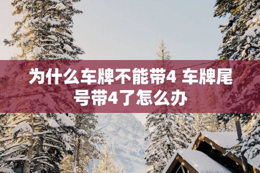 为什么车牌不能带4 车牌尾号带4了怎么办
