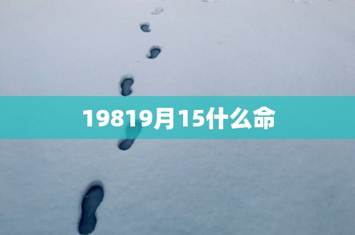 19819月15什么命