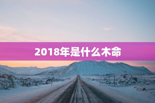 2018年是什么木命