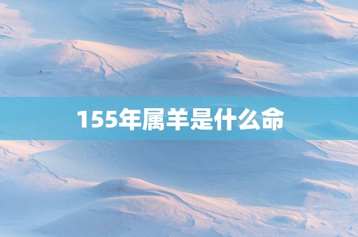 155年属羊是什么命