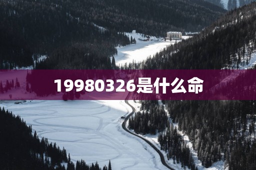 19980326是什么命