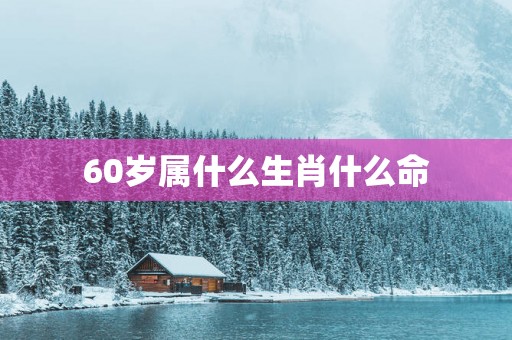 60岁属什么生肖什么命