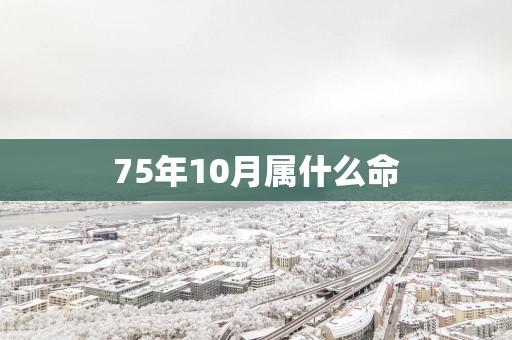75年10月属什么命