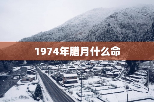 1974年腊月什么命