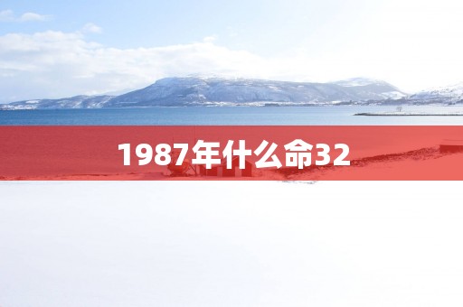 1987年什么命32